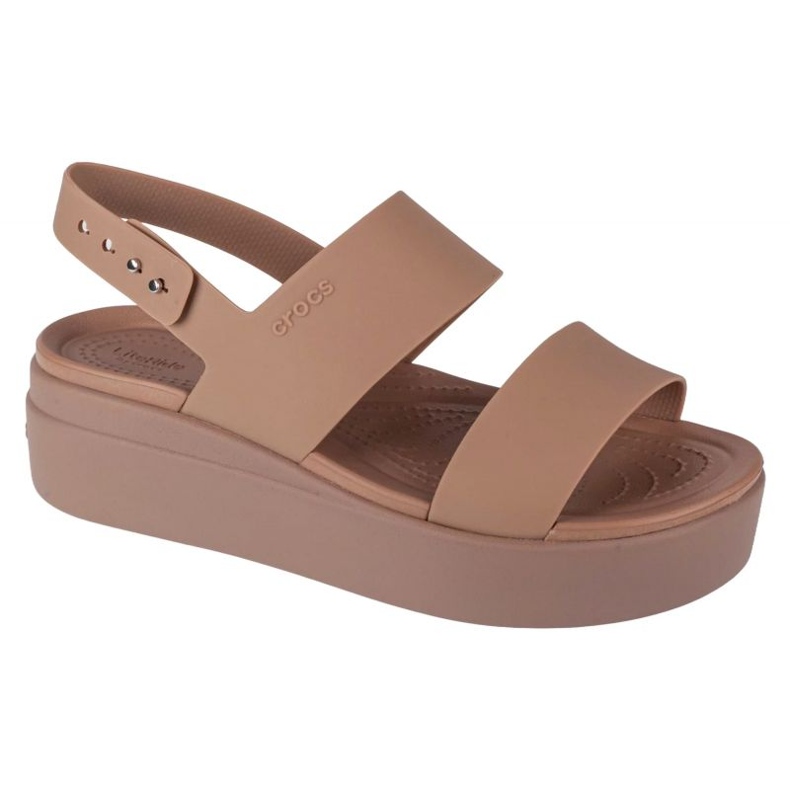 Crocs Brooklyn Low Wedge sandals 206453-2EL beige Crocs Brooklyn Low Wedge sandals 206453-2EL beige