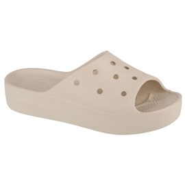 Crocs Classic Platform Slide 208180-2Y2 flip-flops beige Crocs Classic Platform Slide 208180-2Y2 flip-flops beige