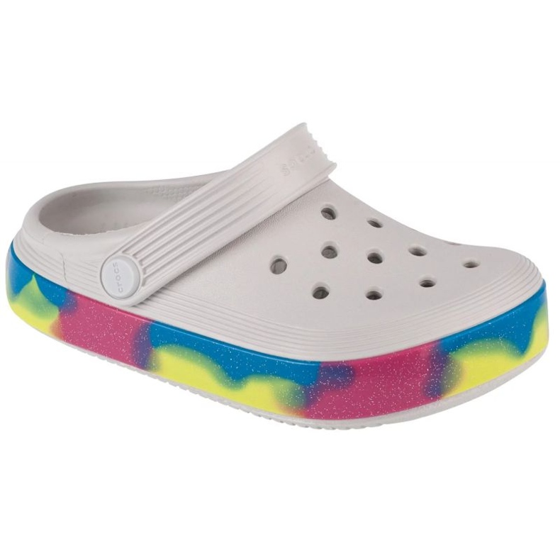 Crocs Off Court Glitter Band Kids Clog 209714-1FS flip-flops white