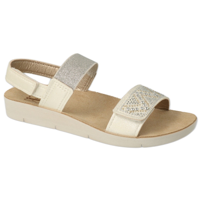 Befado children's sandals 068Y001 with white sequins