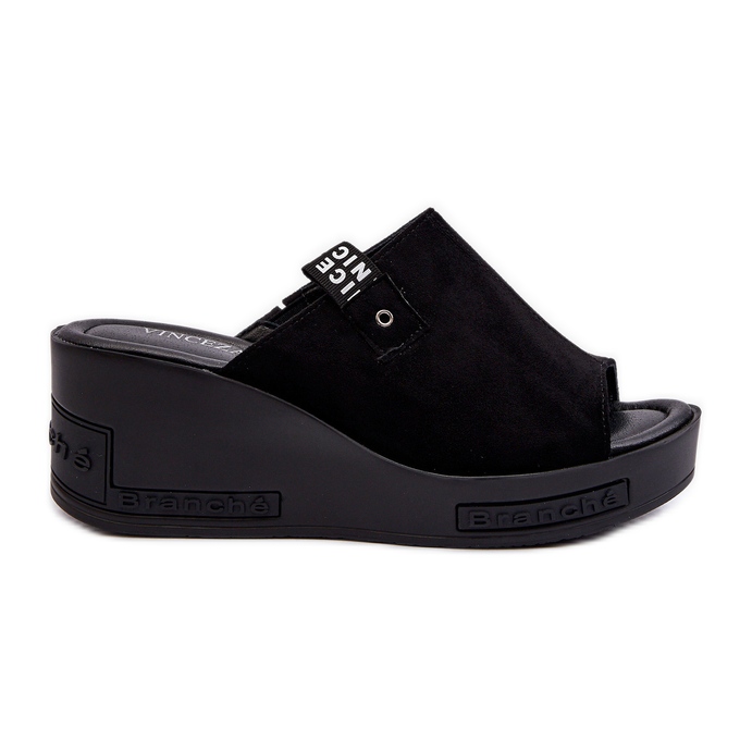Vinceza Women's Black Vleni Wedge Flip-Flops Vinceza Women's Black Vleni Wedge Flip-Flops