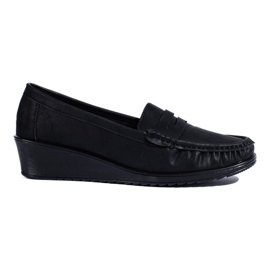 Women's black moccasins Women's black moccasins