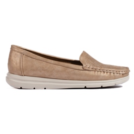 Women's gold moccasins golden Women's gold moccasins golden