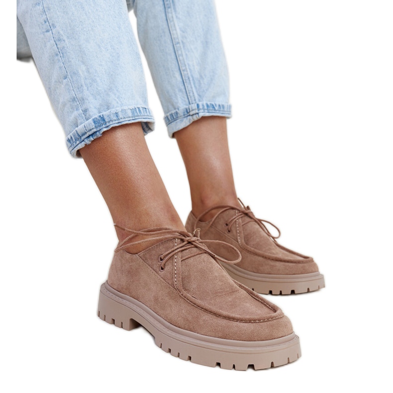 Dark beige suede classic Keiko shoes Dark beige suede classic Keiko shoes