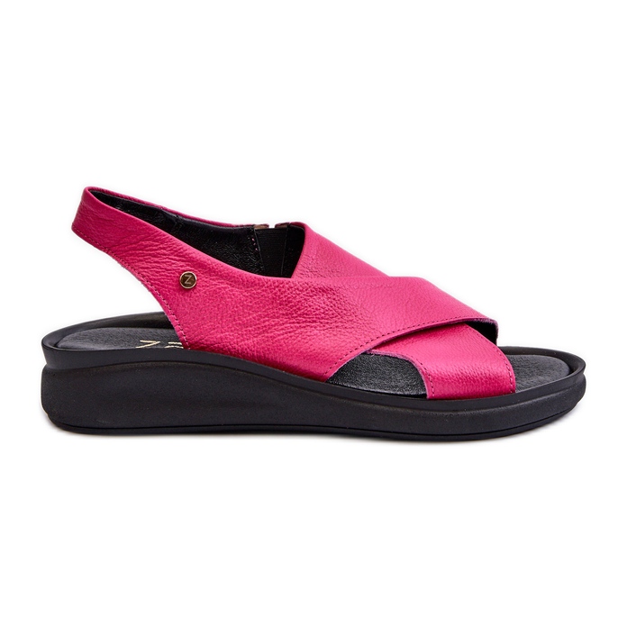 Zazoo 40392 Women's Leather Sandals Fuchsia pink