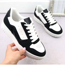 Women's black and white panda sports sneakers McBraun 23263 Women's black and white panda sports sneakers McBraun 23263