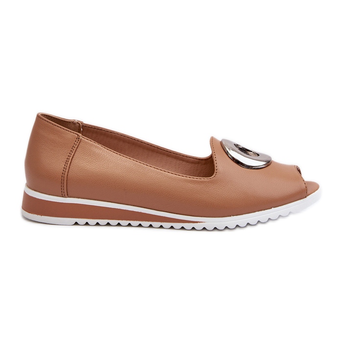 Jezzi Women's Pumps With Eco Leather Decoration, Dark Beige Biolita