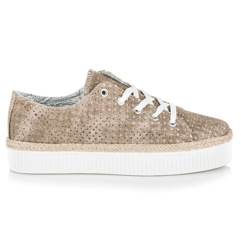 Kylie Openwork sneakers on the platform brown