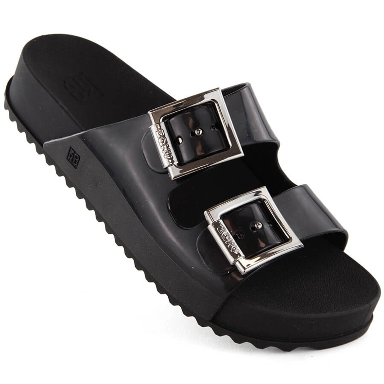 Comfortable women's slippers, scented, elastic, rubber, black, Zaxy HH285157