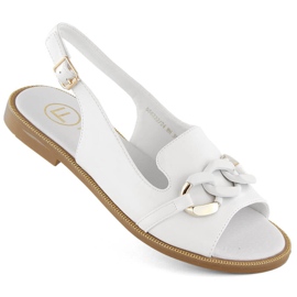 White Filippo DS6232 women's sandals with a chain White Filippo DS6232 women's sandals with a chain