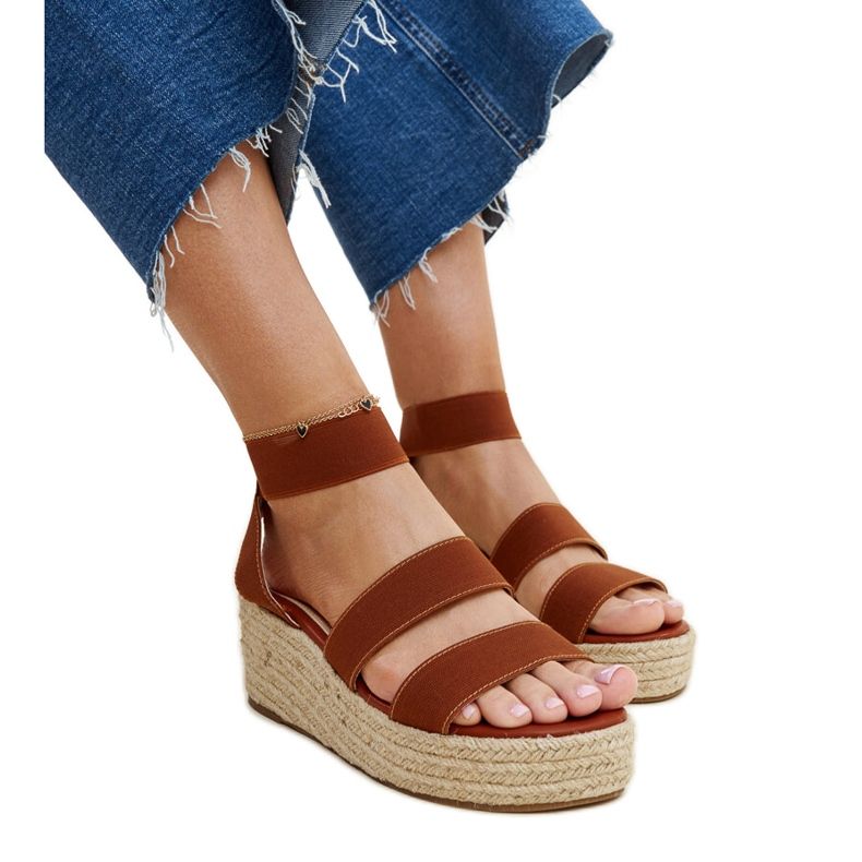 Minna brown wedge sandals