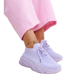 Purple sneakers with a massive Kassi sole