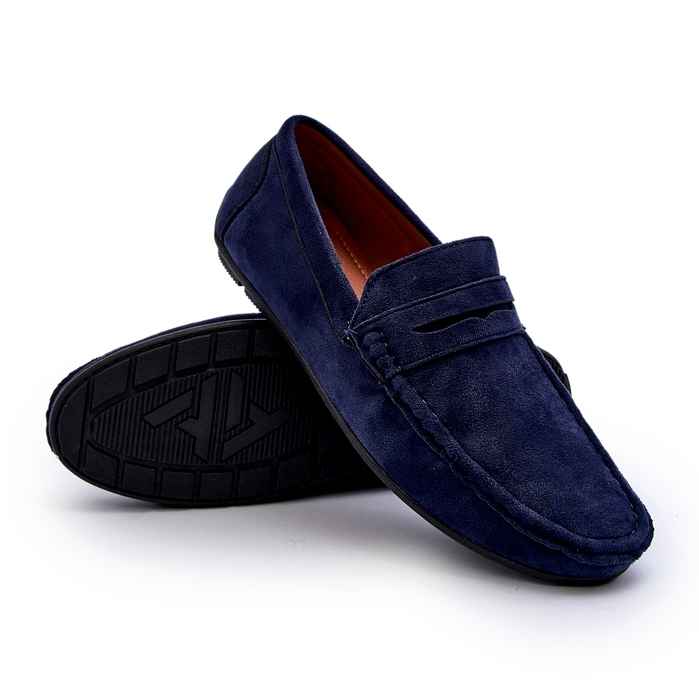 Mckeylor Men's Eco Suede Moccasins, Navy Blue Mckeylor Men's Eco Suede Moccasins, Navy Blue