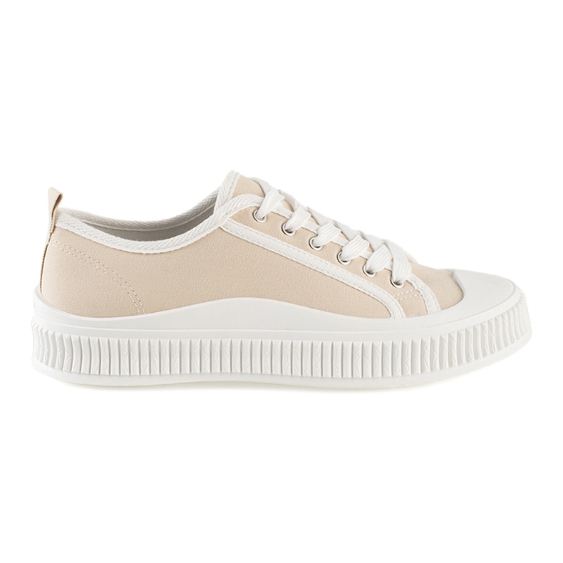 Beige women's platform sneakers Beige women's platform sneakers