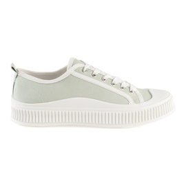 Light green women's platform sneakers