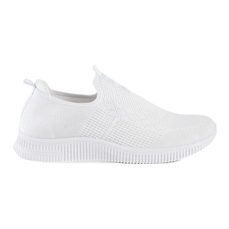 White women's slip-on sports shoes