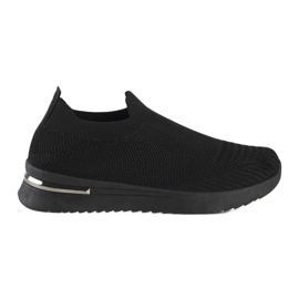 Black slip-on sneakers