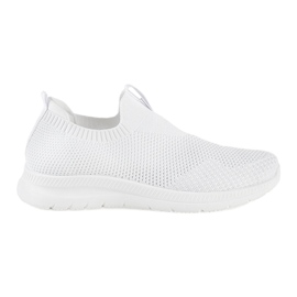 White slip-on sports shoes