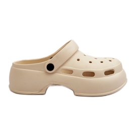 Women's foam flip-flops with a massive sole, Beige Danollia Women's foam flip-flops with a massive sole, Beige Danollia