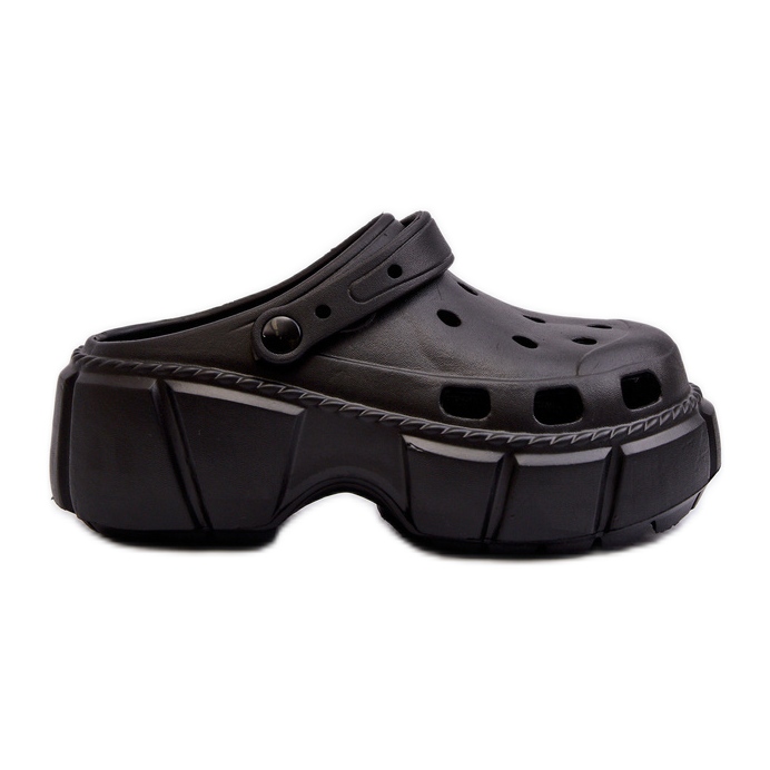 Women's Foam Flip-Flops On A Massive Sole, Black Witima Women's Foam Flip-Flops On A Massive Sole, Black Witima