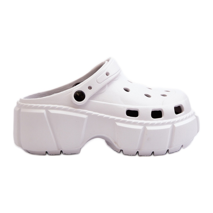 Women's Foam Flip-Flops On A Massive Sole, White Witima Women's Foam Flip-Flops On A Massive Sole, White Witima