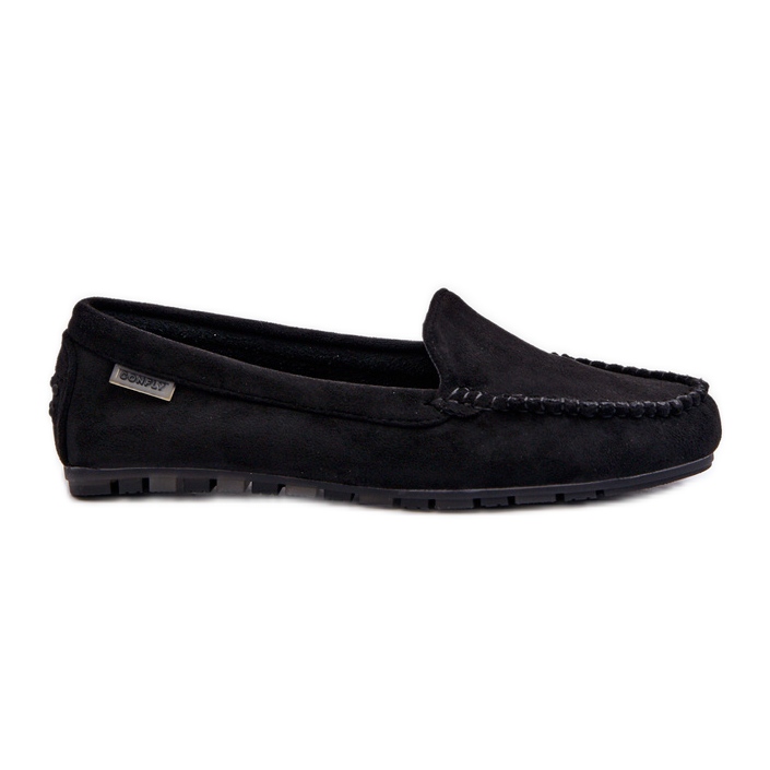 Women's Moccasins Made of Eco Suede Black Amrutia