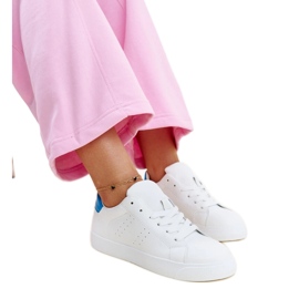 White and blue Akila sneakers