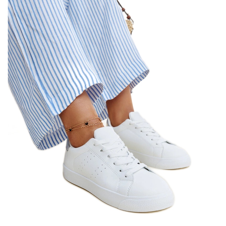 White and silver Akila sneakers