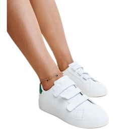 White and green Samala velcro sneakers