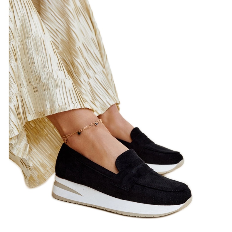 Black perforated Muna shoes Black perforated Muna shoes