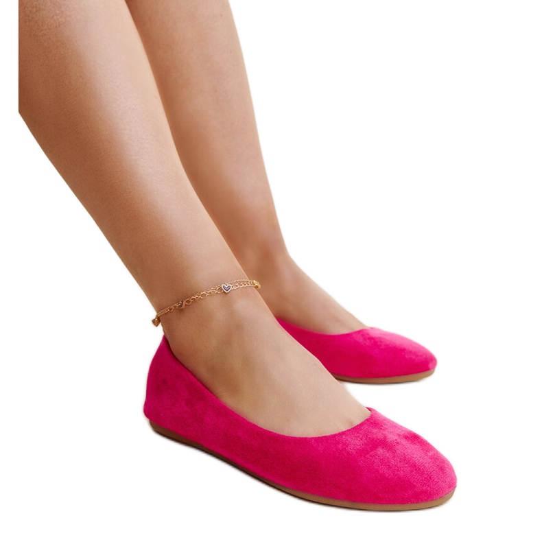 Pink ballet flats made of Jala eco suede