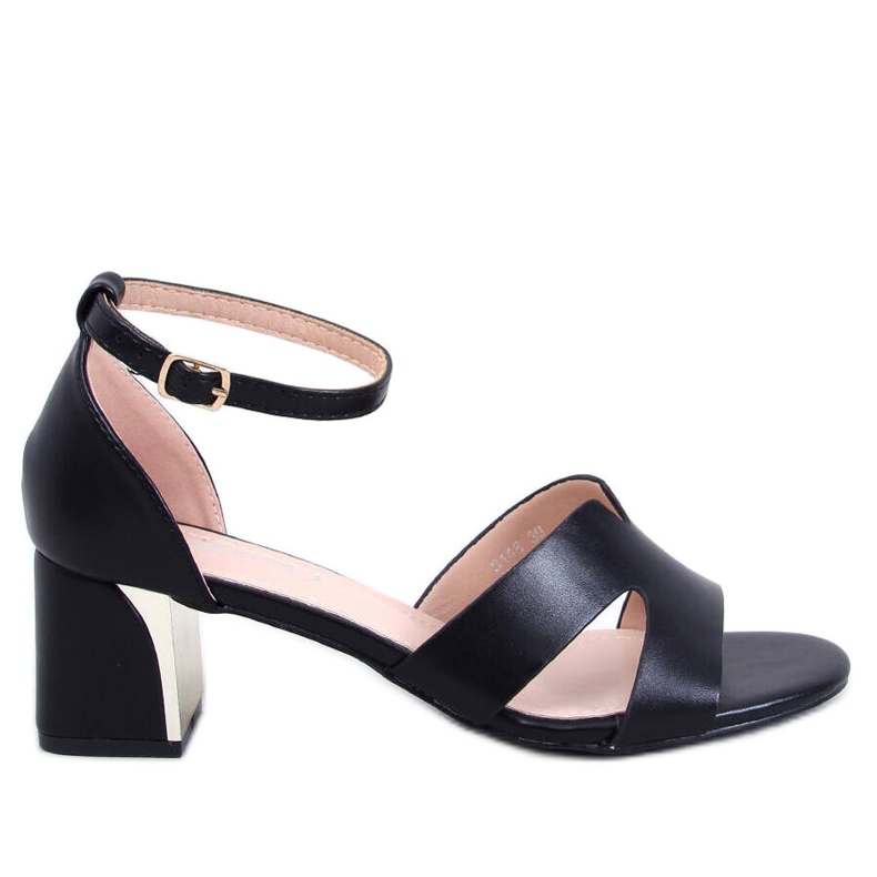 Claude Black high-heeled sandals