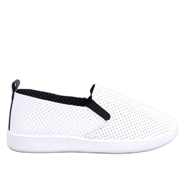Jousse WHITE/BLACK slip-on sneakers Jousse WHITE/BLACK slip-on sneakers