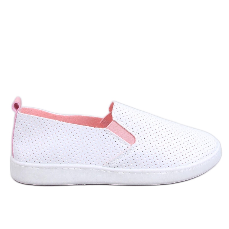 Jousse WHITE/PINK slip-on sneakers Jousse WHITE/PINK slip-on sneakers