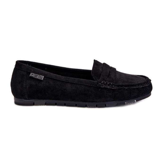 Women's Eco Suede Moccasins Big Star NN274929 Memory Foam System Black Women's Eco Suede Moccasins Big Star NN274929 Memory Foam System Black