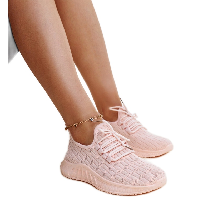 Pink Milena fabric sneakers