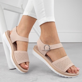 Women's pink openwork sandals Sergio Leone SK082H Women's pink openwork sandals Sergio Leone SK082H