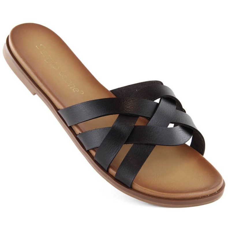 Sergio Leone W SK447A black Roman flip-flops