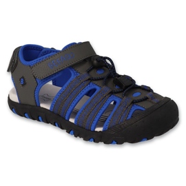 Befado children's sandals with leather insert 170Y089 blue-gray