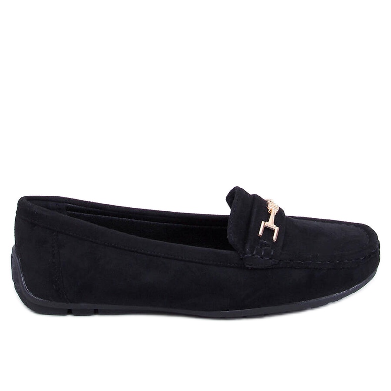 Women's suede moccasins Sourd Black