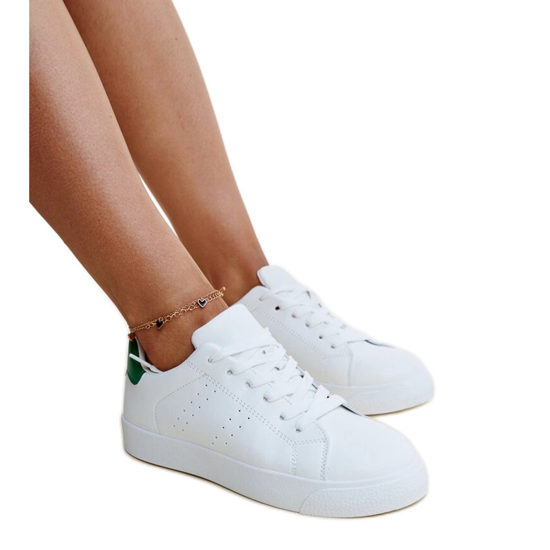 White and green Akila sneakers