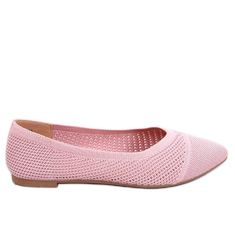 Openwork almond ballerinas Sotty Pink