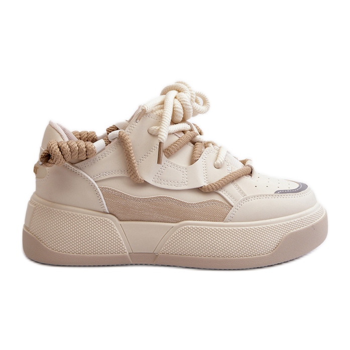 Women's Platform Sneakers Beige Moariella Women's Platform Sneakers Beige Moariella