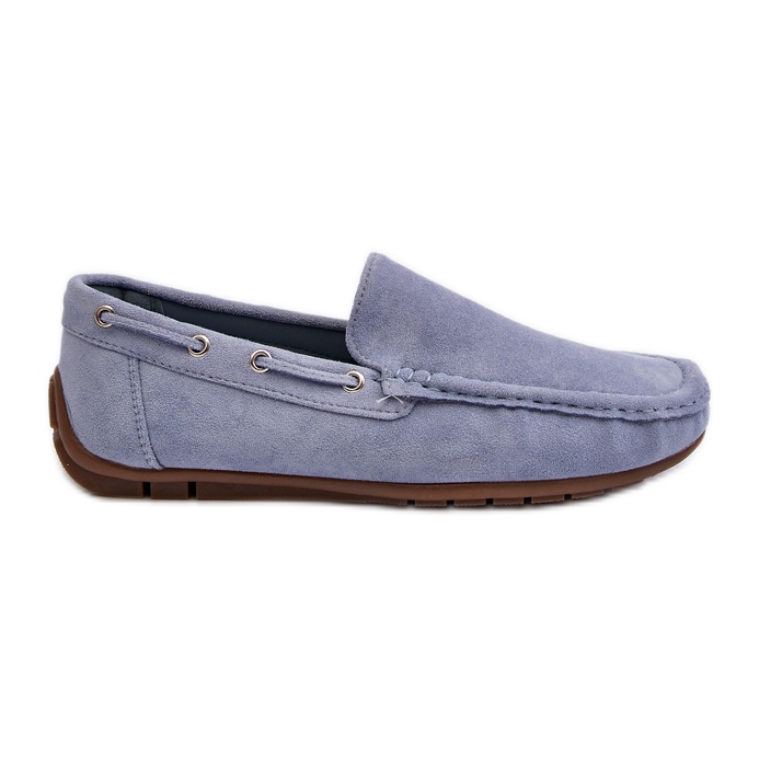 Men's Suede Slip-On Moccasins Blue Rayan