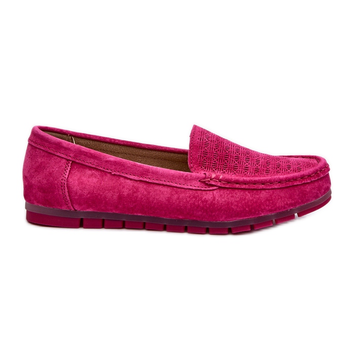 Suede Women's Moccasins Fuchsia S.Barski LR755 pink