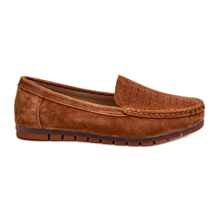 Suede Women's Moccasins Camel S.Barski LR755 brown