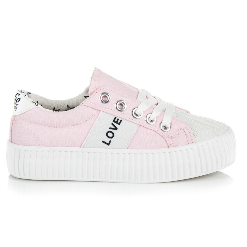 Kylie Children's love &amp; peace sneakers pink