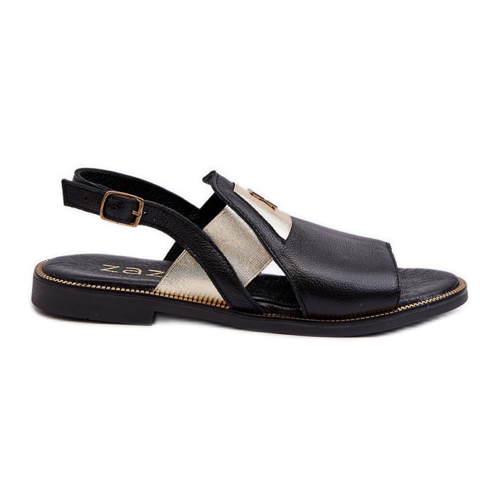 Zazoo 40385 Women's Leather Sandals Black