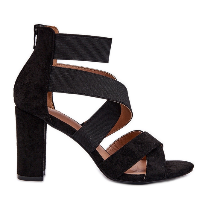 Women's High Heel Sandals With Straps Black Obissa