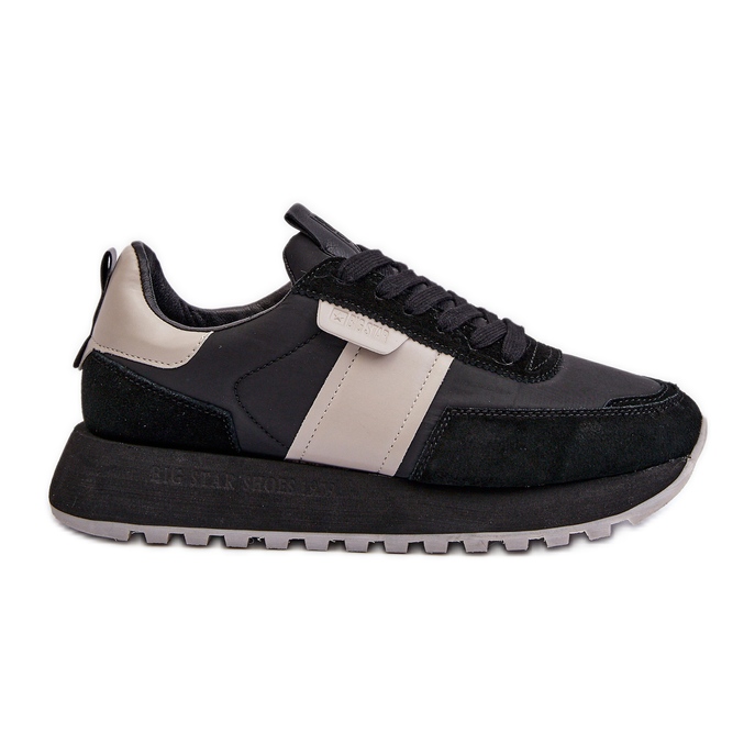 Women's Sneakers on the Big Star Platform NN274502 Memory Foam System Black